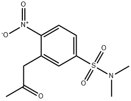 Benzenesulfonamide, N,N-dimethyl-4-nitro-3-(2-oxopropyl)- Struktur