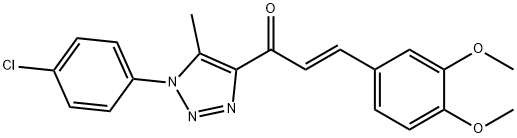 2-Propen-1-one, 1-[1-(4-chlorophenyl)-5-methyl-1H-1,2,3-triazol-4-yl]-3-(3,4-dimethoxyphenyl)-, (2E)- Struktur