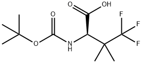 D-Valine, N-[(1,1-dimethylethoxy)carbonyl]-4,4,4-trifluoro-3-methyl- Struktur