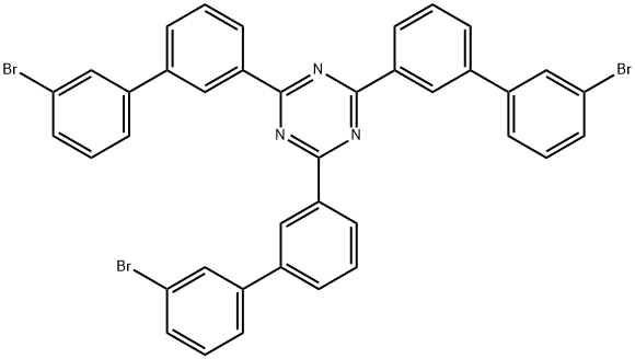 1,3,5-Triazine, 2,4,6-tris(3'-bromo[1,1'-biphenyl]-3-yl)- Struktur