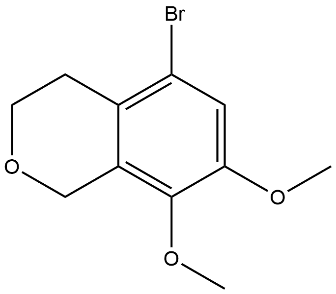 5-Bromo-3,4-dihydro-7,8-dimethoxy-1H-2-benzopyran Struktur