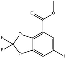 1,3-Benzodioxole-4-carboxylic acid, 2,2-difluoro-6-iodo-, methyl ester Struktur