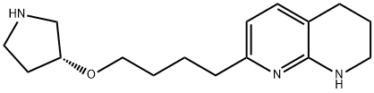 1,8-Naphthyridine, 1,2,3,4-tetrahydro-7-[4-[(3R)-3-pyrrolidinyloxy]butyl]- Struktur