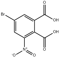 1,2-Benzenedicarboxylic acid, 5-bromo-3-nitro- Struktur