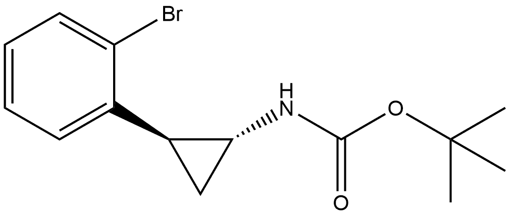 rel-1,1-Dimethylethyl N-[(1R,2S)-2-(2-bromophenyl)cyclopropyl]carbamate Struktur