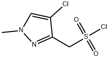 (4-Chloro-1-methyl-1H-pyrazol-3-yl)methanesulfonyl chloride Struktur