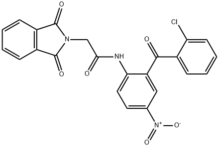 2H-Isoindole-2-acetamide, N-[2-(2-chlorobenzoyl)-4-nitrophenyl]-1,3-dihydro-1,3-dioxo- Struktur