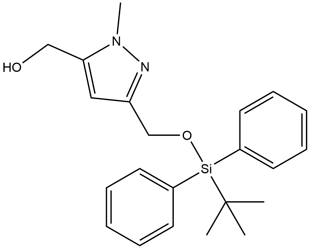 3-[[[(1,1-Dimethylethyl)diphenylsilyl]oxy]methyl]-1-methyl-1H-pyrazole-5-methanol Struktur