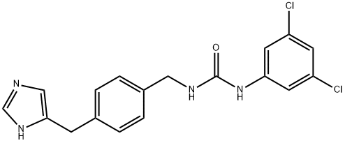 Urea, N-(3,5-dichlorophenyl)-N'-[[4-(1H-imidazol-5-ylmethyl)phenyl]methyl]- Struktur