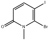 6-Bromo-5-iodo-1-methyl-pyridin-2-one Struktur