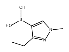 Boronic acid, B-(3-ethyl-1-methyl-1H-pyrazol-4-yl)- Struktur