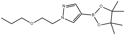 1H-Pyrazole, 1-(2-propoxyethyl)-4-(4,4,5,5-tetramethyl-1,3,2-dioxaborolan-2-yl)- Struktur