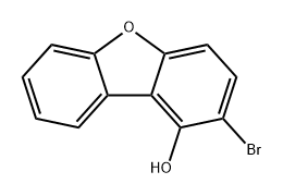 1-Dibenzofuranol, 2-bromo- Struktur