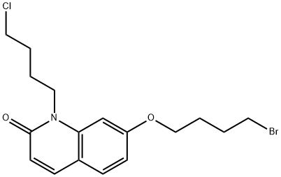 2(1H)-Quinolinone, 7-(4-bromobutoxy)-1-(4-chlorobutyl)- Struktur