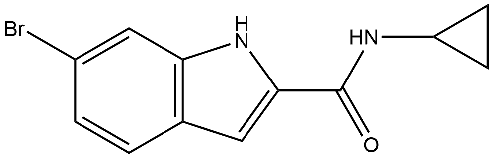 6-bromo-N-cyclopropyl-1H-indole-2-carboxamide Struktur