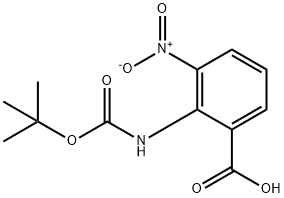 2-tert-Butoxycarbonylamino-3-nitro-benzoic acid Struktur