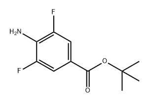 Benzoic acid, 4-amino-3,5-difluoro-, 1,1-dimethylethyl ester Struktur