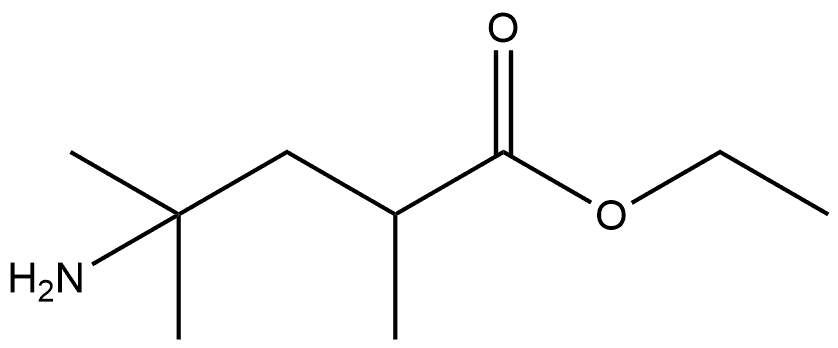 ethyl 4-amino-2,4-dimethylpentanoate Struktur