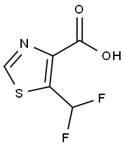 5-(Difluoromethyl)-4-thiazolecarboxylic acid Struktur