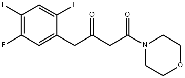 1,3-Butanedione, 1-(4-morpholinyl)-4-(2,4,5-trifluorophenyl)- Struktur