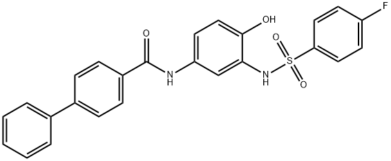 [1,1'-Biphenyl]-4-carboxamide, N-[3-[[(4-fluorophenyl)sulfonyl]amino]-4-hydroxyphenyl]- Struktur