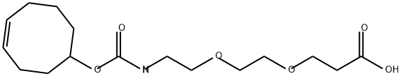 Propanoic acid, 3-[2-[2-[[(4-cycloocten-1-yloxy)carbonyl]amino]ethoxy]ethoxy]- Struktur