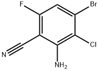 2-amino-4-bromo-3-chloro-6-fluoro-benzonitrile Struktur