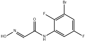 Acetamide, N-(3-bromo-2,5-difluorophenyl)-2-(hydroxyimino)-, (2E)- Struktur