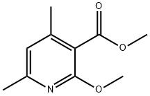 3-Pyridinecarboxylic acid, 2-methoxy-4,6-dimethyl-, methyl ester Struktur