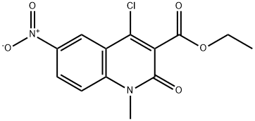 Ethyl 4-chloro-1-methyl-6-nitro-2-oxoquinoline-3-carboxylate Struktur