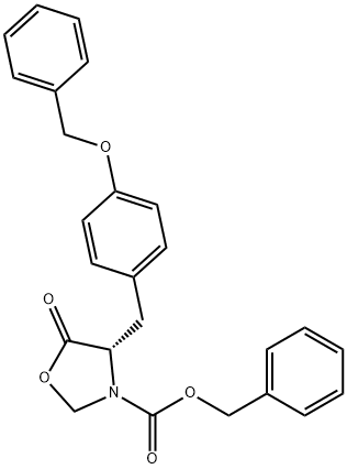 3-Oxazolidinecarboxylic acid, 5-oxo-4-[[4-(phenylmethoxy)phenyl]methyl]-, phenylmethyl ester, (4S)- Struktur