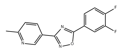 Pyridine, 5-[5-(3,4-difluorophenyl)-1,2,4-oxadiazol-3-yl]-2-methyl- Struktur