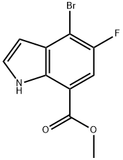 Methyl 4-bromo-5-fluoro-1H-indole-7-carboxylate Struktur