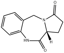 1H-Pyrrolo[2,1-c][1,4]benzodiazepine-3,11(2H,11aH)-dione, 5,10-dihydro-, (11aR)- Struktur