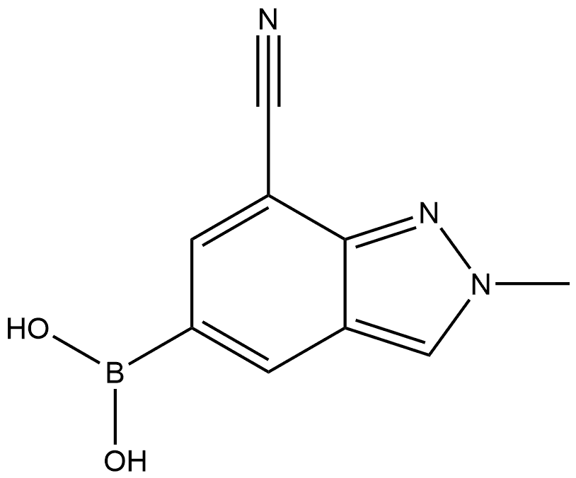 B-(7-Cyano-2-methyl-2H-indazol-5-yl)boronic acid Struktur