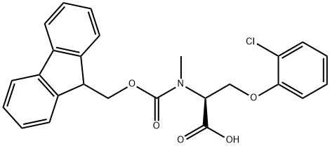 L-Serine, O-(2-chlorophenyl)-N-[(9H-fluoren-9-ylmethoxy)carbonyl]-N-methyl- Struktur