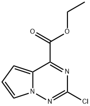 Pyrrolo[2,1-f][1,2,4]triazine-4-carboxylic acid, 2-chloro-, ethyl ester Struktur