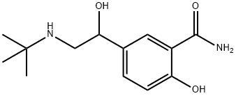 Benzamide, 5-[2-[(1,1-dimethylethyl)amino]-1-hydroxyethyl]-2-hydroxy- Struktur