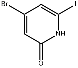 2(1H)-Pyridinone, 4-bromo-6-iodo- Struktur