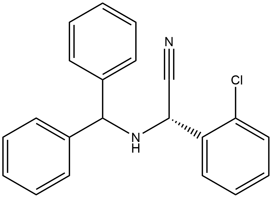 Benzeneacetonitrile, 2-chloro-α-[(diphenylmethyl)amino]-, (αS)- Struktur