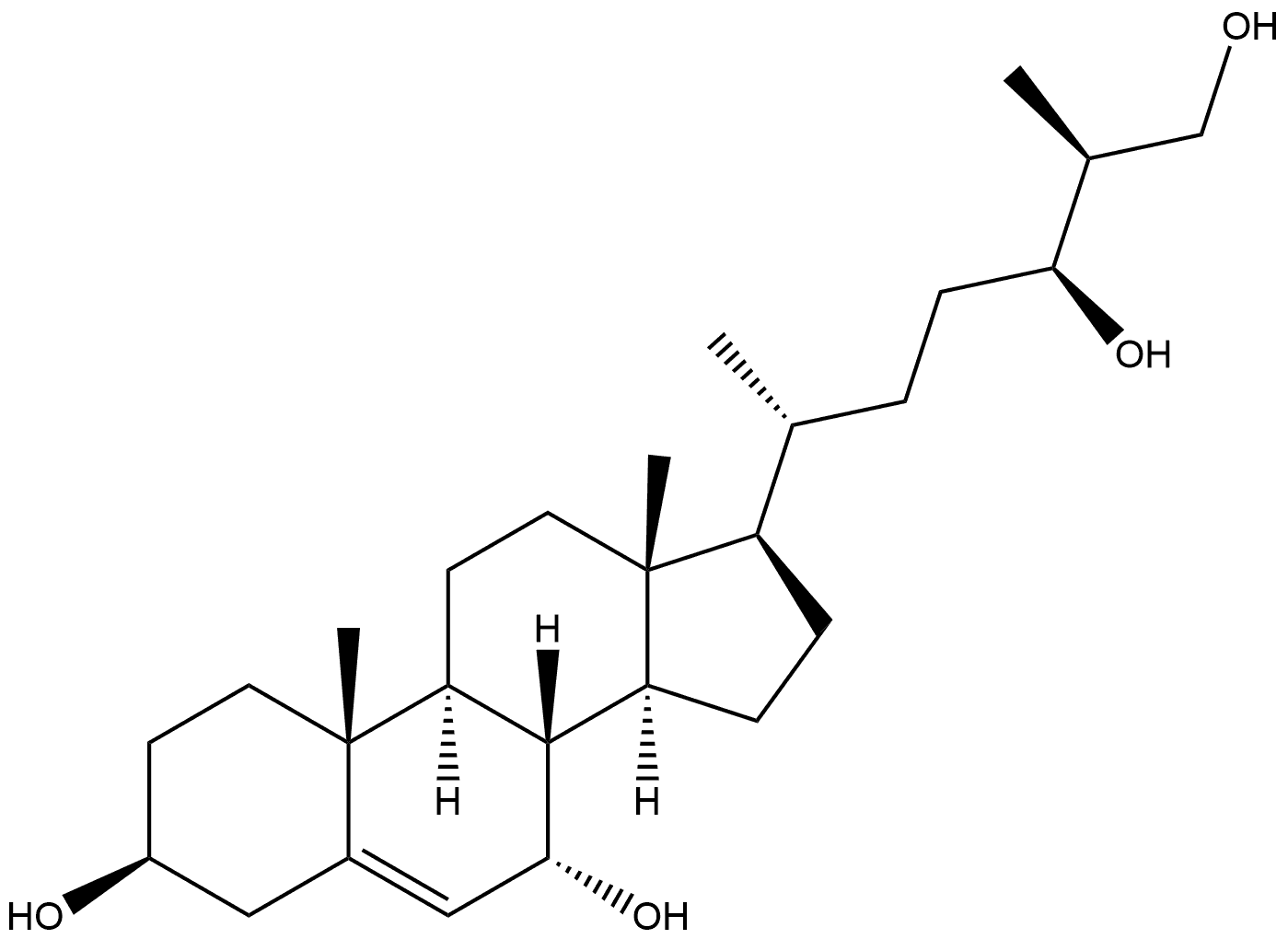 Cholest-5-ene-3,7,24,26-tetrol, (3β,7α,24S,25S)- Struktur