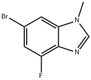 1H-Benzimidazole, 6-bromo-4-fluoro-1-methyl- Struktur