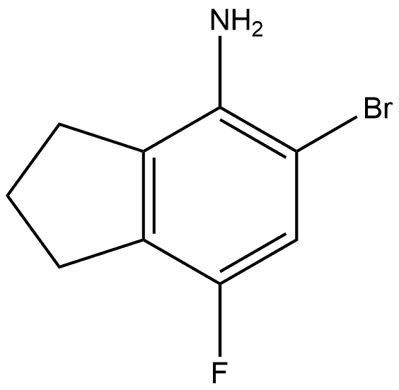 5-Bromo-7-fluoro-2,3-dihydro-1H-inden-4-amine Struktur