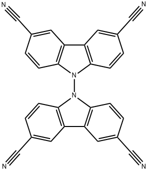 9,9'-bicarbazole]-3,3',6,6'-tetracarbonitrile Struktur