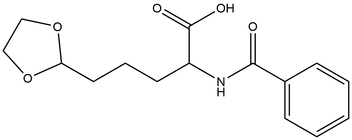 1,3-Dioxolane-2-pentanoic acid, α-(benzoylamino)-