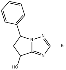 5H-Pyrrolo[1,2-b][1,2,4]triazol-7-ol, 2-bromo-6,7-dihydro-5-phenyl- Struktur