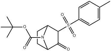 7-Azabicyclo[2.2.1]heptane-7-carboxylic acid, 2-[(4-methylphenyl)sulfonyl]-3-oxo-, 1,1-dimethylethyl ester Struktur