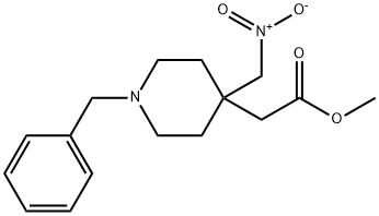 4-Piperidineacetic acid, 4-(nitromethyl)-1-(phenylmethyl)-, methyl ester Struktur