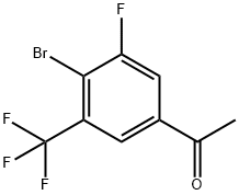 1-[4-Bromo-3-fluoro-5-(trifluoromethyl)phenyl]ethanone Struktur