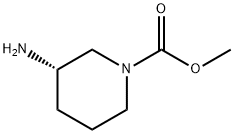 1-Piperidinecarboxylic acid, 3-amino-, methyl ester, (3S)- Struktur